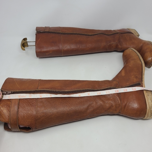 Brown full grain Leather Tall Equestrian Riding Bo - Picture 6 of 8